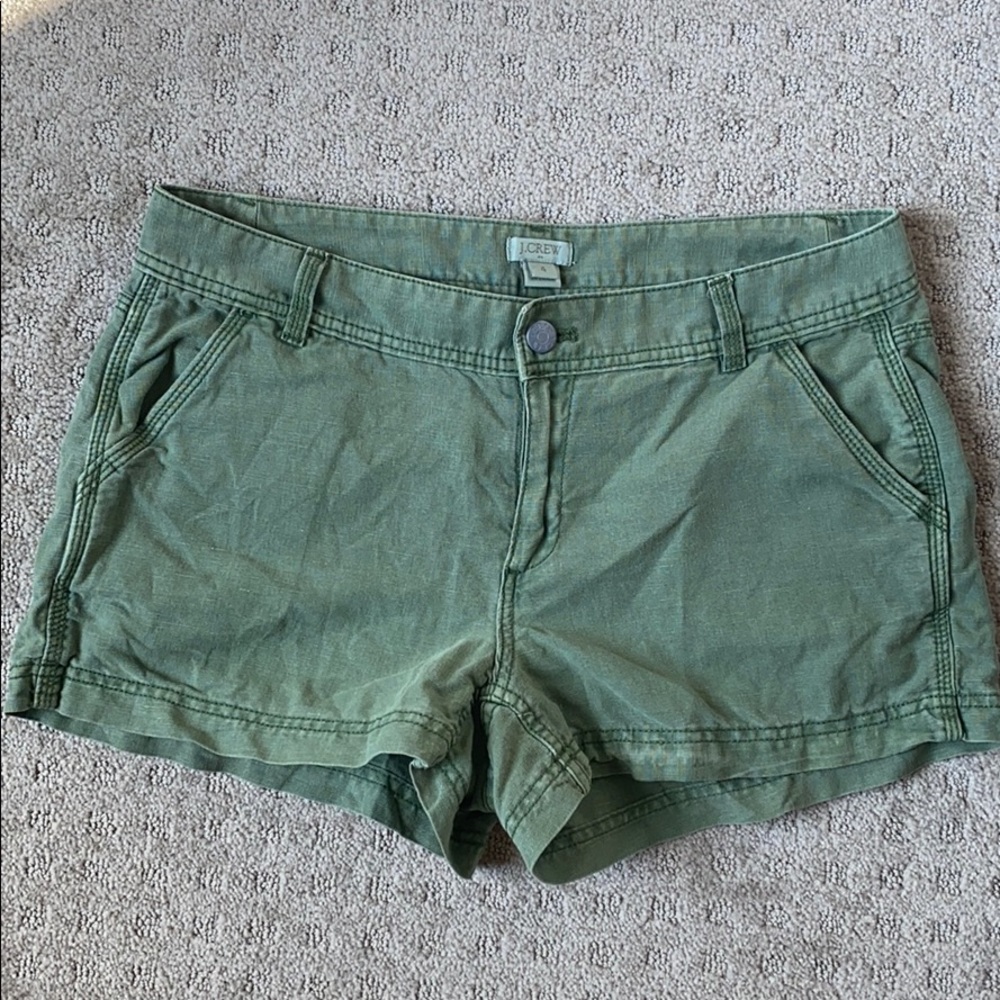 J.crew Army green shorts